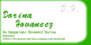 dorina hovanecz business card